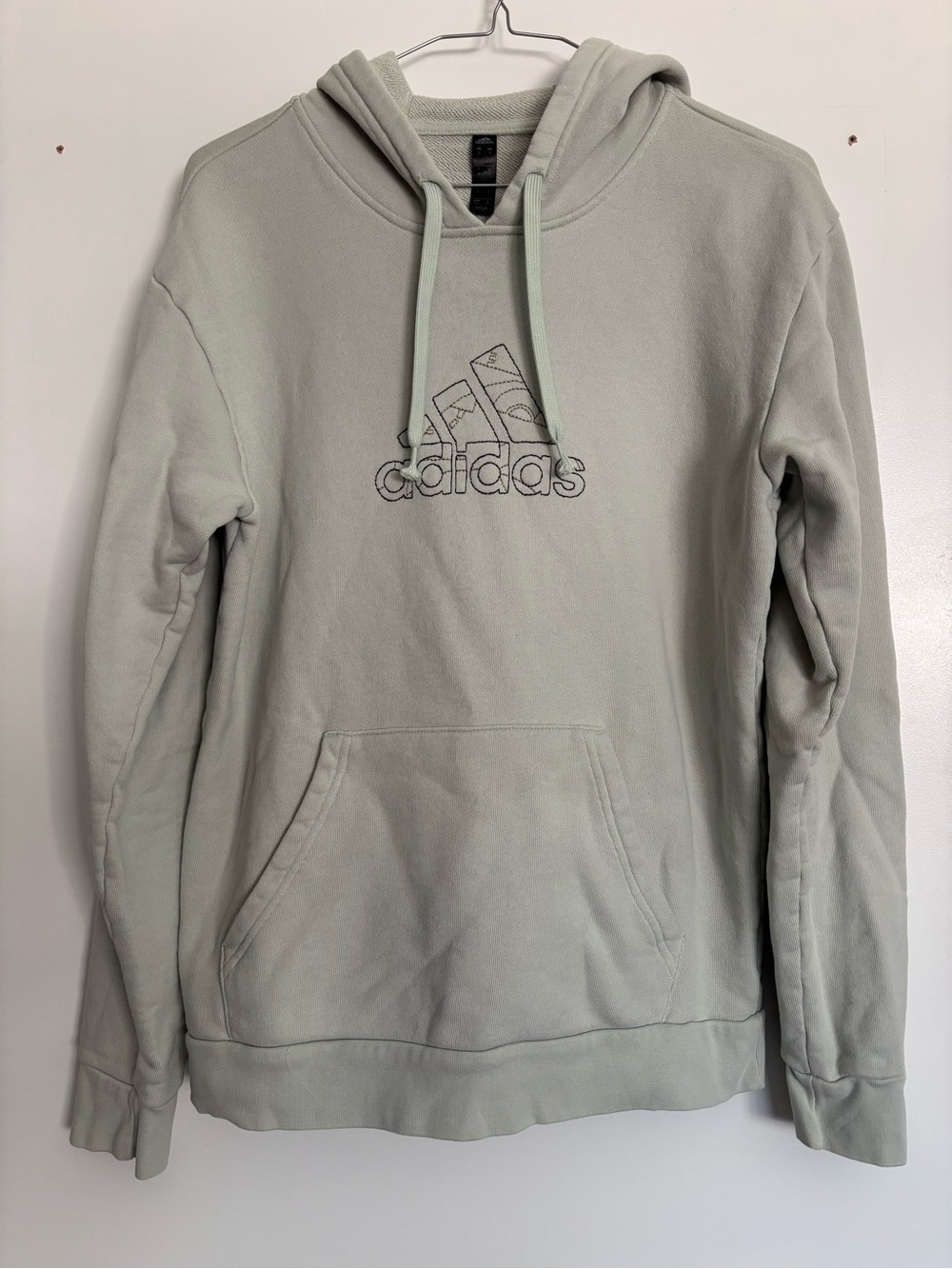 Adidas Mint Green Women's Hoodie Sweatshirt Size Small Front Pocket Long Sleeve